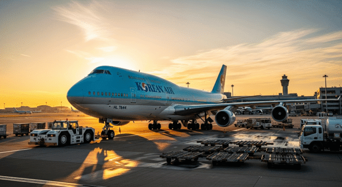 Professional photo of a Korean Air Boeing 747-8i on the tarmac at Incheon International Airport