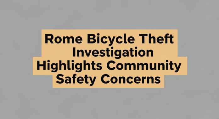 Rome Bicycle Theft Investigation Highlights Community Safety Concerns