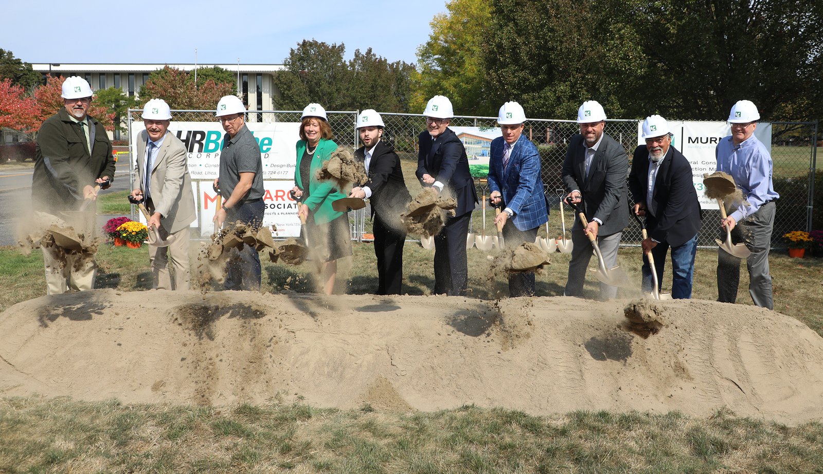 MVCC Breaks Ground on Applied Technology Center in Utica 1 MVCC-ATC-Groundbreaking — MVCC breaks ground for new Applied Technology Center at Utica Campus, from left: Keith Schiebel, Oneida County Legislator District 1; Brian Miller, New York State Assembly District 112; Joseph Griffo, New York State Senate District 53; Marianne Buttenschon, New York State Assembly District 119; Joshua Pearlman, Central New York Regional Director for Senator Charles Schumer; Dr. Randall J. VanWagoner, MVCC President; Anthony J. Picente, Jr., Oneida County Executive; Jeffrey Lanigan, Mayor of the City of Rome; Stephen DiMaggio, Oneida County Legislator District 17; and Chad Davis, Oneida County Legislator District 14.