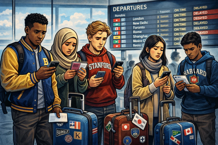 Holiday Travel Anxiety Illustration